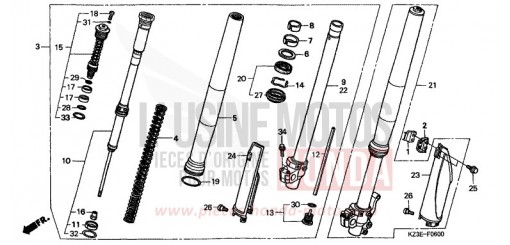 GABEL, VORNE CR250RY de 2000